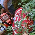 Escalofriante ca&iacute;da del ciclista Remco Evenepoel en el Giro de Lombard&iacute;a