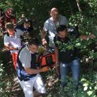 Escalofriante ca&iacute;da del ciclista Remco Evenepoel en el Giro de Lombard&iacute;a