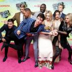 Jay Hernandez, Joel Kinnaman, Will Smith, Ezra Miller, Margot Robbie, Adewale Akinnuoye Agbaje, Karen Fukuhara, Jai Courtney y Cara Delevingne.