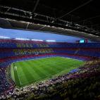 Ambientazo en el Camp Nou