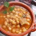Con garbanzos y setas. Mira la receta en Cookpad.