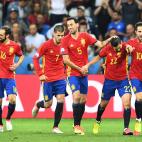 2016: Isco celebra un gol en la Eurocopa.