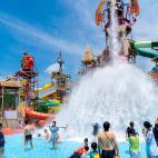 Vista general del parque de Playa Maya, en Wuhan.