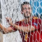 Koke, durante un instante del encuentro ante Suecia