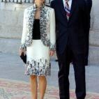 María García de la Rasilla y su esposo, Konstantin de Bulgaria, en la boda de Beltrán Gómez Acebo y Laura Ponte.