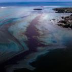 Una enorme mancha de petr&oacute;leo que amenaza las paradis&iacute;acas playas de Mauricio