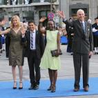 Los representantes del maratón de Nueva York, premio de los Deportes.