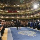 Los reyes entrando en el Teatro.
