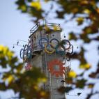 El logotipo de los Juegos Olímpicos de 1984 en Sarajevo.