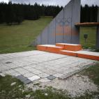 El podio, ahora abandonado.