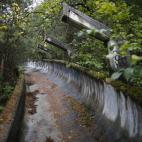 Evidentemente, la pista de bobsleigh ya no está en uso.