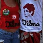 Camisetas de seguidores de Rousseff.