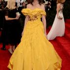 La actriz, en la gala del MET 2014 dedicada al diseñador Charles James, vestida de Marchesa.