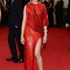 La modelo, en la gala del MET 2014 dedicada al diseñador Charles James.