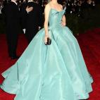 La modelo, de Zac Posen, en la gala del MET 2014 dedicada al diseñador Charles James.