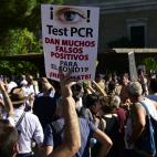 Manifestaci&oacute;n 'antimascarillas' en Madrid