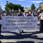 Manifestaci&oacute;n 'antimascarillas' en Madrid