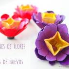 Material necesario: — Hueveras — Tijeras — Pintura — Pegamento líquido — Chaquiras o abalorios (opcional) — Imanes