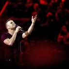 Kallay Saunders, representante de Hungría, cantando 'Running' en una de las semifinales del festival Eurovisión 2014, que se celebrará en Copenhague (Dinamarca) el sábado 10 de mayo de 2014.