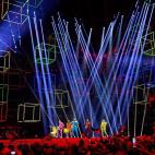 Los representantes de Islandia, el grupo Pollaponk, cantan su tema 'No Prejudice' en una gala previa al festival de Eurovisión 2014, que se celebrará en Copenhague (Dinamarca) el sábado 10 de mayo de 2014.