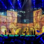 Los representantes de Irlanda, Can-linn feat. Kasey Smith, intepretan 'Heartbeat' en una gala previa al festival de Eurovisión 2014, que se celebrará en Copenhague (Dinamarca) el sábado 10 de mayo de 2014.