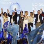 Cañete, arropado por compañeros como Esperanza Aguirre, Ana Botella y Ana Mato.