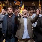 El líder de ERC, Oriol Junqueras, y el candidato del partido, Jospe Maria Terricabras.