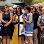 Los familiares de las v&iacute;ctimas mortales del atentado del 17 de agosto del a&ntilde;o pasado en Barcelona y Cambrils.