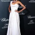 La modelo dominicana, durante una fiesta que la firma de joyas Chopard dio en Cannes, con motivo del 67º Festival de Cine de la ciudad francesa.
