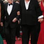 El actor Gerard Depardieu y el presidente de la FIFA, Sepp Blatter.Homesman