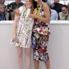 Posan en la presentación de The Captive en el 67º Festival de Cine de Cannes.