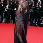 La modelo estadounidense, con un diseño de Valentino, en el estreno de Gracia de Mónaco.