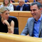 Debate en el Senado entre Sánchez y Feijóo.