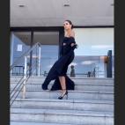 El susto de Cristina Pedroche con su vestido.