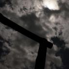 La escuadra de una portería de Sao Paulo.