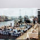 Una vista del puerto en Weymouth, Inglaterra