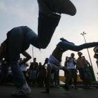 Capoeira en esta favela de Río de Janeiro.