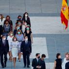 MADRID, 15/07/2021.- Miembros del gobierno a su llegada acto de homenaje de estado a las víctimas de la pandemia de la covid-19 y de reconocimiento al personal sanitario, este jueves en la Plaza la Armería del Palacio Real en Madrid. EFE/Javie...