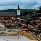 Un edificio totalmente arrasado en Schuld