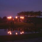 Alla Dag Helgons en Suecia, con sus fuegos.