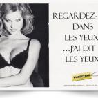 Con el lema Mírame a los ojos, con Eva Herzigova.