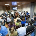 Sala de prensa donde se sigue el juicio de Cospedal.