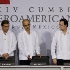 Con los presidentes de Portugal y Andorra.