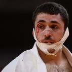 Spain's Alberto Gaitero Martin (white) competes with Ukraine's Georgii Zantaraia during their judo men's -66kg elimination round bout during the Tokyo 2020 Olympic Games at the Nippon Budokan in Tokyo on July 25, 2021. (Photo by Franck FIFE / AF...