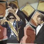 En los Grammy, junto a Quincy Jones.