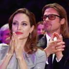 BERLIN, GERMANY - FEBRUARY 13: Angelina Jolie and Brad Pitt attend the Cinema for Peace Gala ceremony at the Konzerthaus Am Gendarmenmarkt during day five of the 62nd Berlin International Film Festival on February 13, 2012 in Berlin, Germany. ...