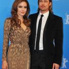 BERLIN, GERMANY - FEBRUARY 11: Brad Pitt and director Angelina Jolie attend the 'In The Land Of Blood And Honey' Premiere during day three of the 62nd Berlin International Film Festival at the Haus der Berliner Festspiele on February 11, 2012 i...