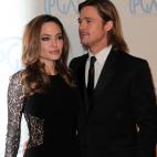 BEVERLY HILLS, CA - JANUARY 21: Actress Angelina Jolie (L) and actor Brad Pitt attend the 23rd Annual Producers Guild Awards at The Beverly Hilton Hotel on January 21, 2012 in Beverly Hills, California. (Photo by Frederick M. Brown/Getty Images)