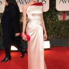 BEVERLY HILLS, CA - JANUARY 15: Actress Angelina Jolie arrives at the 69th Annual Golden Globe Awards held at the Beverly Hilton Hotel on January 15, 2012 in Beverly Hills, California. (Photo by Jason Merritt/Getty Images)
