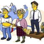 No le faltaron homenajes al actor y este es uno de ellos, con sus personajes más famosos simpsonizados. De izquierda a derecha: Popeye, el Genio (Aladdin), la señora Doubtfire, el profesor Keating (El club de los poetas muertos) y Adrian Crona...